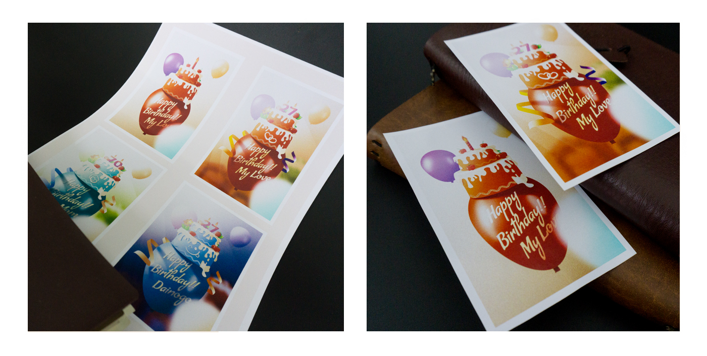 Birthday card free mockup and premium mockup designed by Dainogo