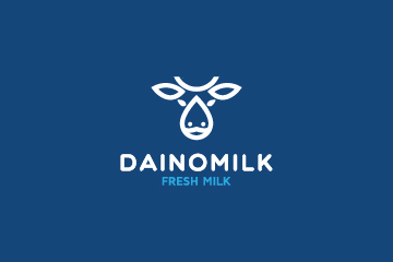 Milk and cow logo design for sal dainogo