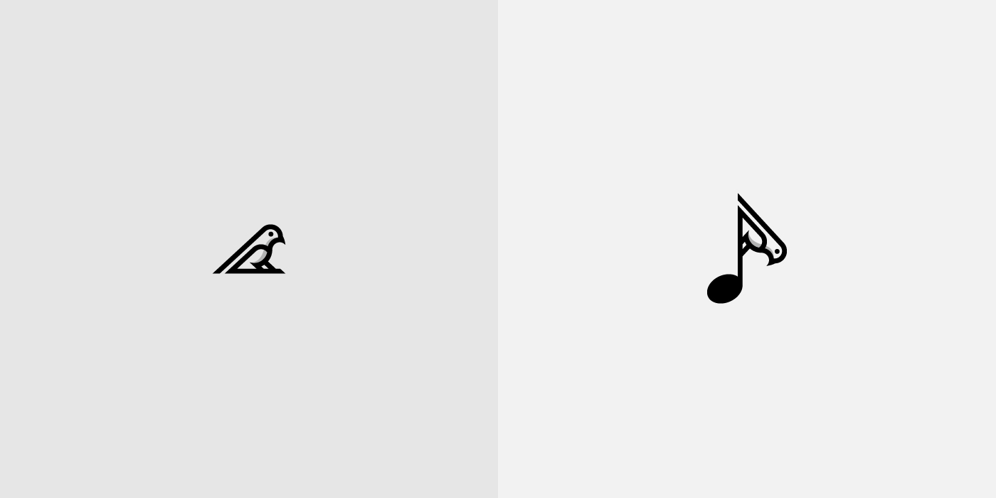 Purchase bird music note logo design