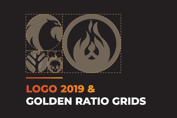Logo 2019 using golden ratio grids