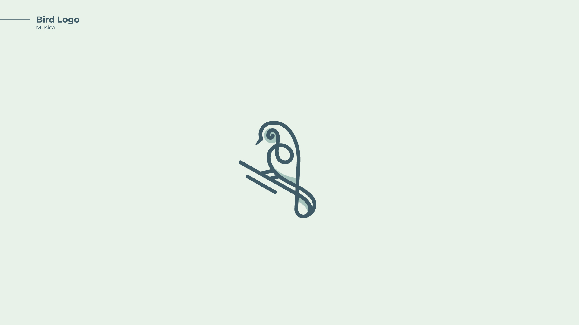 Purchase logo - bird and music