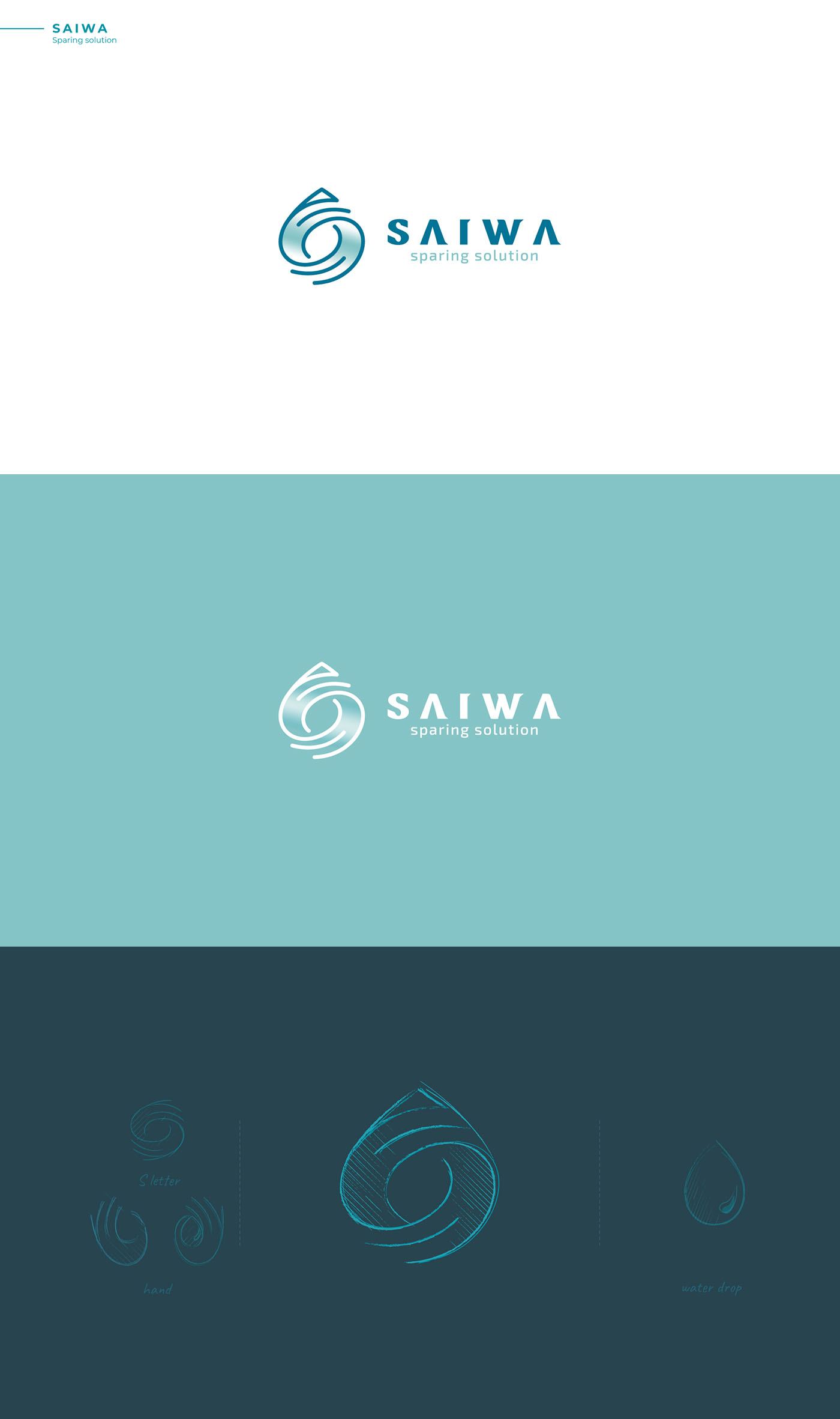 SAIWA - Drop water logo design - logofolio