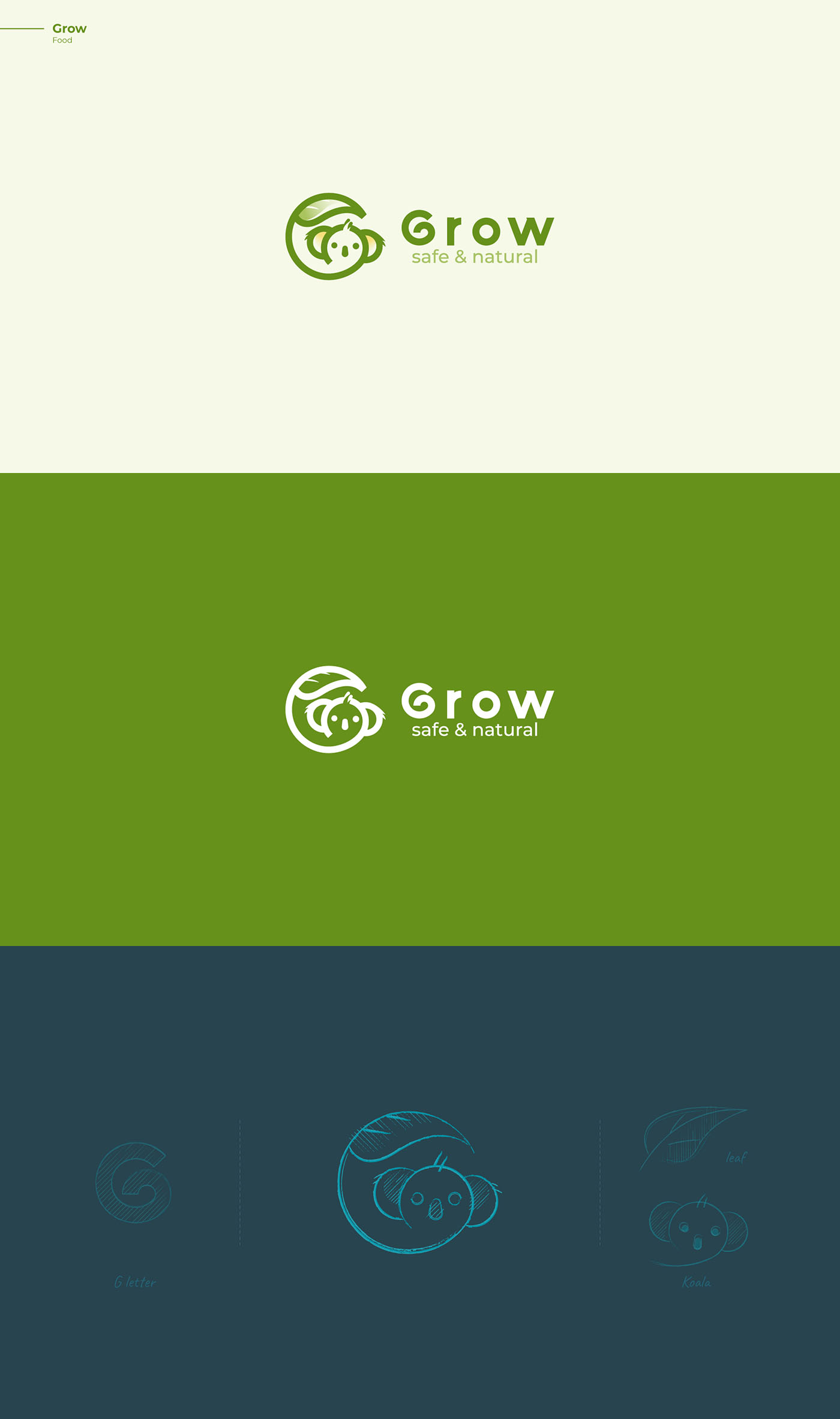 Koala - Grow logo - Sketch & ideas logo