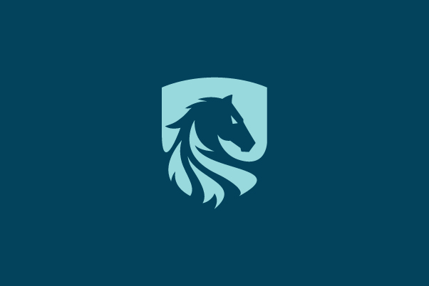 Horse Logo - Shield logo design by DAINOGO - Logo for sale