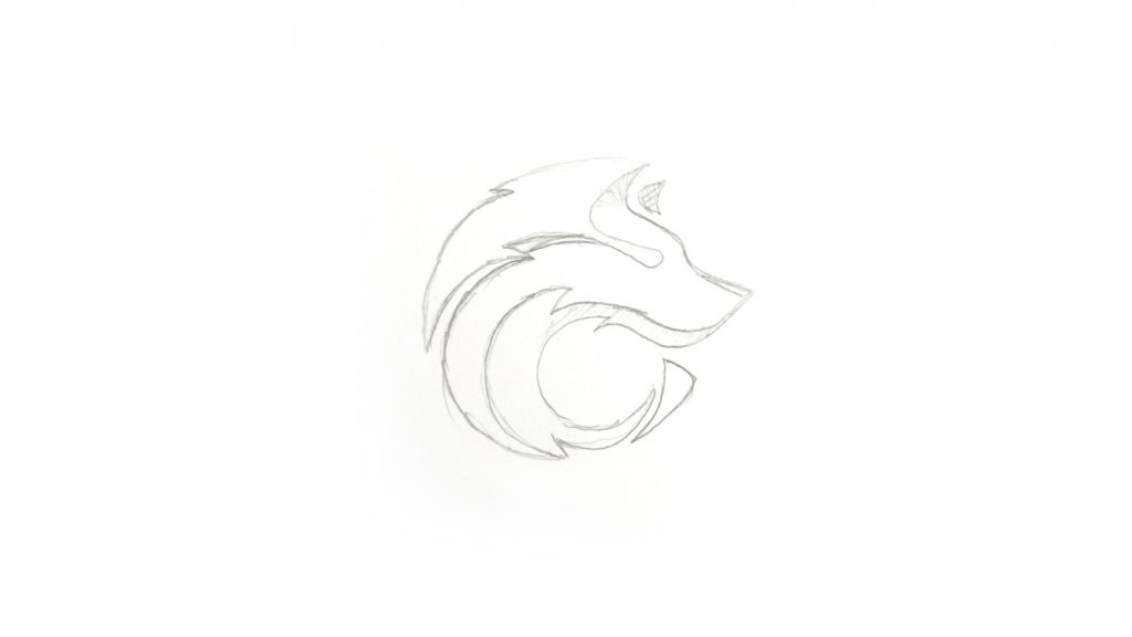 Idea sketch - wolf logo