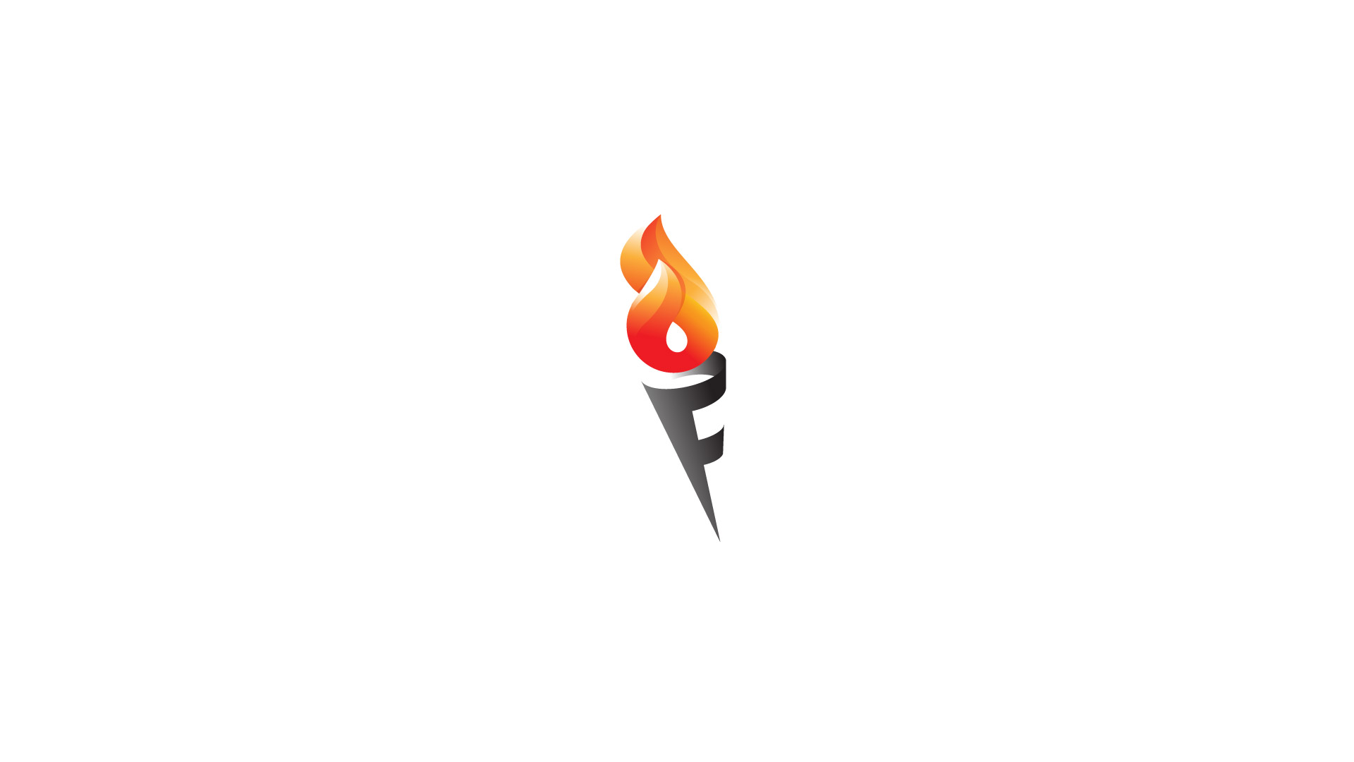Fire torch and F - Logo inspiration