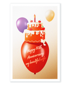 Personalized wedding anniversary card - Free