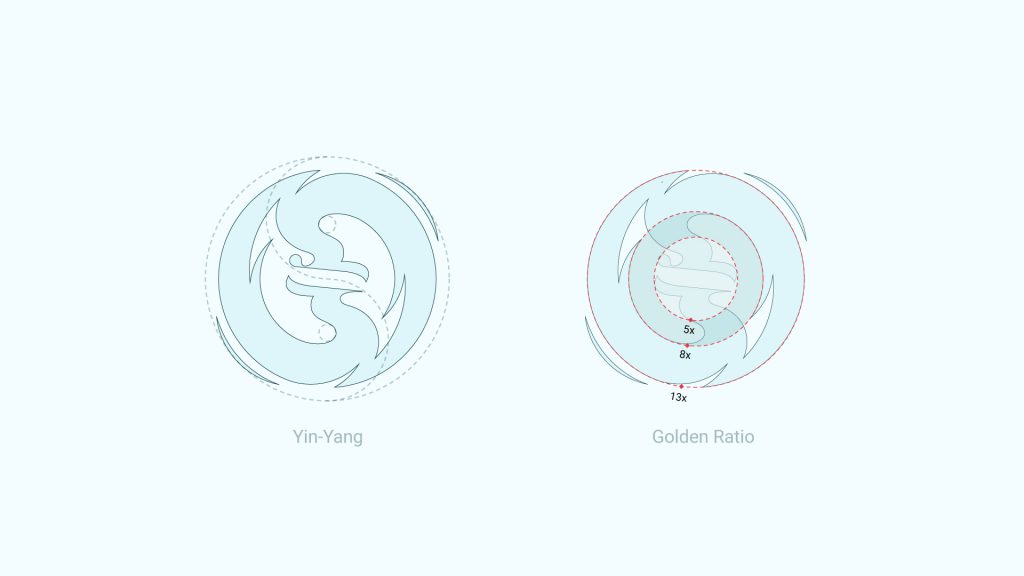 Yinyang and Golden Ratio logo grids